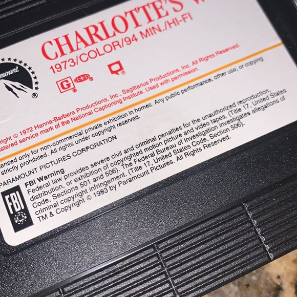 Vintage Charlotte’s Web VHS - Picture 8 of 13